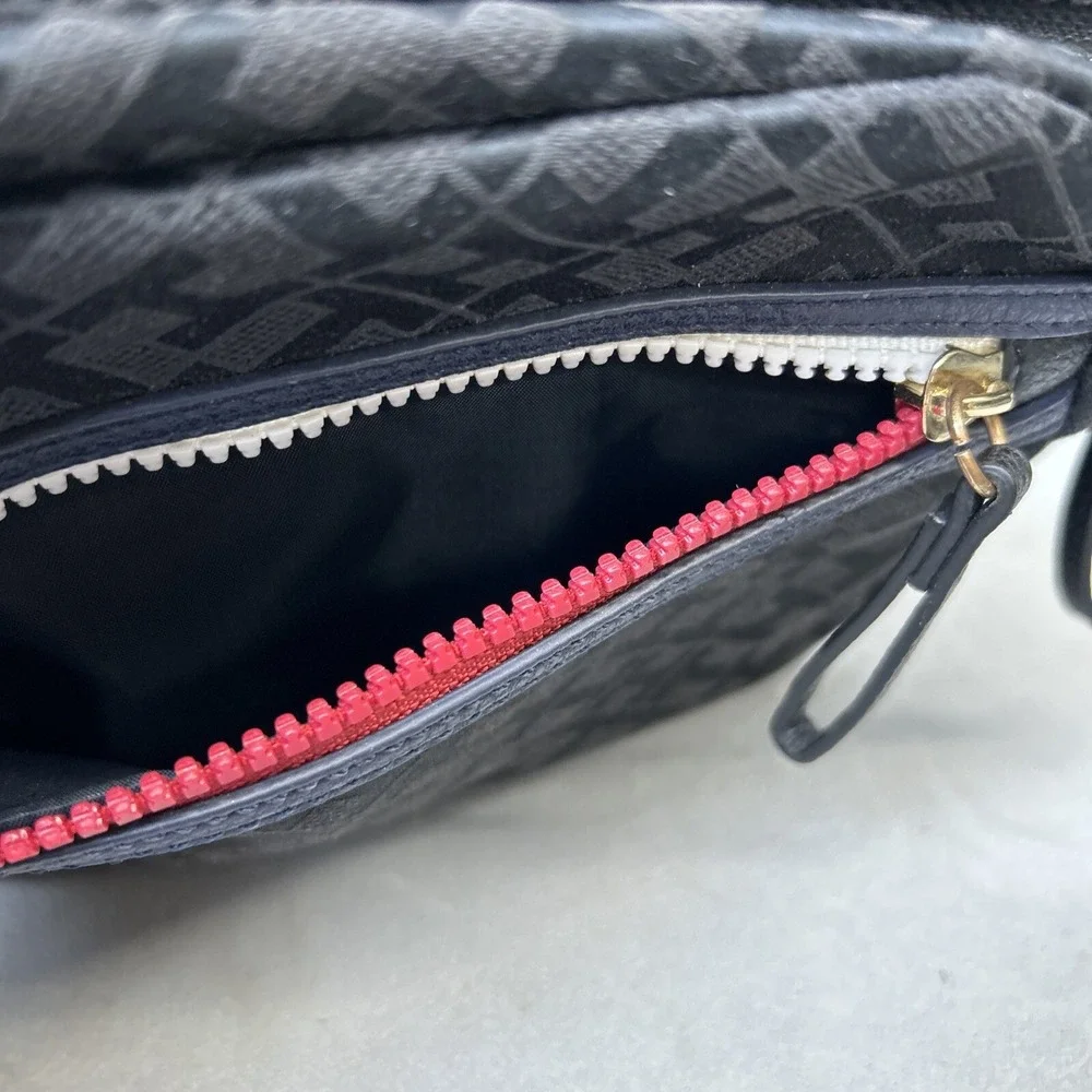 Tommy‎ Hilfiger Purse Crossbody Logo Black Canvas women's Shoulder bag Strap